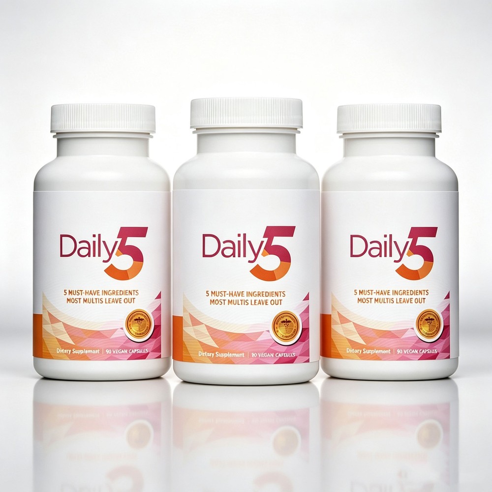 3PACK Doctors’ Preferred Daily5 90 Vegan Capsules Dietary Supplement
