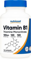 Nutricost Vitamin B1 (Thiamin) 100mg, 120 Capsules – Gluten Free & Non-GMO