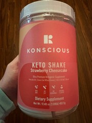 konscious keto shake strawberry cheesecake 17.4 oz