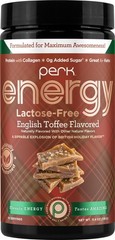 Perk Energy Lactose-Free Drink Mix (18 Servings) English Toffee – Holiday Flavor