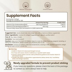 VEV Vitamin D3 K2 MK7 Softgels,10000IU D3 +200mcg K2 with Coconut Oil,300 Count