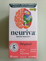 Neuriva Brain Health Original 5 Fuel for Memory Focus Concentration 45 Tab 07/26