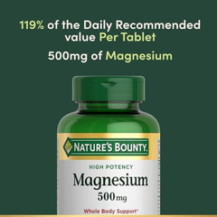 Nature’s Bounty Magnesium Supplements 500 Mg 200 Count (Pack of 1)