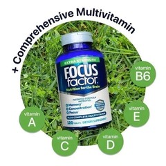 pack of 4 Focus Factor Adults Extra Strength- Brain Supplement 120 Tablets