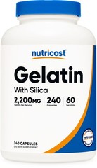 Nutricost Gelatin with Silica (2,200mg) 240 Capsules – 60 Servings