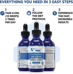 Complex Diet Drops – Natural Weight Management Drops Unisex 2 oz – Pack of 4