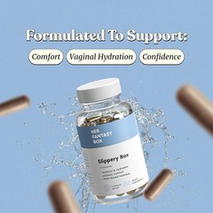 Her Fantasy Box|Slippery Box|Fast-Acting Slippery Elm Capsules 60 Vegan Capsules