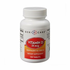 Geri-Care Vitamin D Tablet 400 IU 874-01-GCP 1 Bottle 100 per Bottle