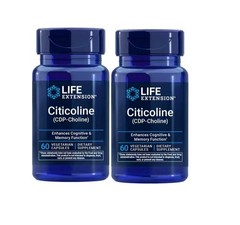 LIFE EXTENSION CitiColine (CDP-Choline) 60 Capsules ( 2 Pack )