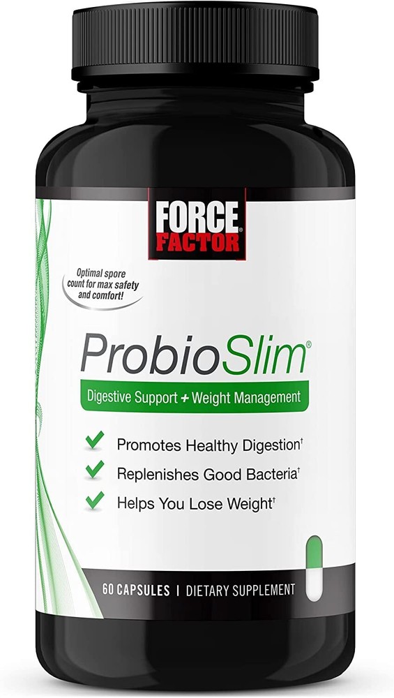 Force Factor ProbioSlim Probiotic Supplement Weight Loss – Unisex (60 Capsules)