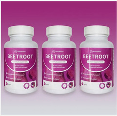 3 Pack- Capsules Rosabella Supports Blood Pressure 60Ct Organic Beet Root Powder