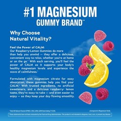 Vitality Vegan Calm Gummies for Stress – Raspberry Lemon – 60ct