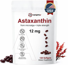 Astaxanthin 120 Softgels 12mg – Supports Eye Health and Joint Health….