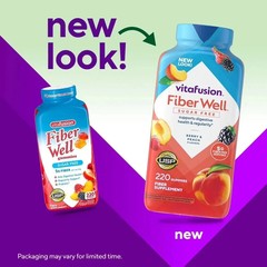 Vitafusion Fiber Well Sugar Free Gummy Vitamin Supplement, 220 ct.