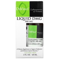 2 X DaVinci Laboratories of Vermont, Gluconic DMG Liquid, 300 mg, 2 fl oz (60 ml