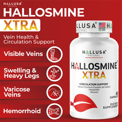 HALLOSMINE XTRA – Circulation Support Diosmin Hesperidin Horse Chesnut – 60 Caps