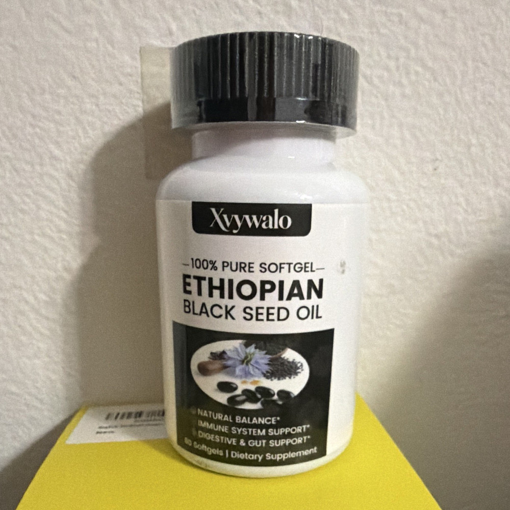 Xywalo Ethiopian Black Seed Oil 100% Pure Softgels Dietary Supplement, 60