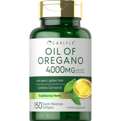 Carlyle Oregano Oil 4000Mg Supplement | 150 Softgel Capsules | Contain