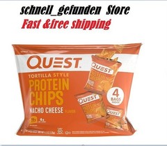 Quest Tortilla Style Protein Chips, Nacho Cheese, Baked, 1.1oz, 4 Count….