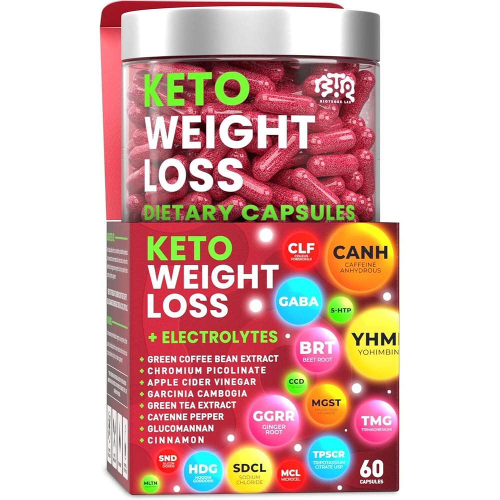 Keto Weight Loss Diet Pills, Natural Appetite Suppressant, Fat Burner Unisex