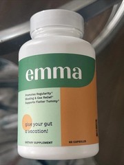 3 Pack Emma Gut Health Supplement 180 Capsules for Bloating Relief & Leaky Gut=