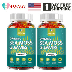 Organic Sea Moss 2 X 60 Gummies – High Potency,Vegan, Advanced Superfood