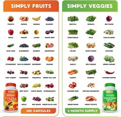 -Friendly 42 Fruit & Vegetable Capsules for Digestive and Immune Health