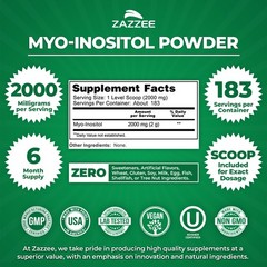 Pure Myo-Inositol Veggie Powder PCOS Fertility Vegan 16 Ounce 226 Servings USA