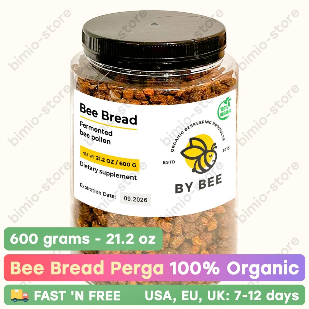 Bee Bread Perga 100% Fermented Pollen Organic Natural 600 grams – 21.2 oz