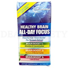 Applied Nutrition Healthy Brain All-Day Focus 50 Tablets Lot of 3
