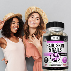Hair Skin Nail Capsules 60 Count, BIOTIN, Vitamin D, Vitamin B-12, Folic Acid
