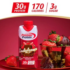 Premier Protein Indulgence Shake, Chocolate Covered Strawberry, 30g Protein, 11
