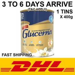 Abbott Glucerna Milk Powder Vanilla Flavor For Dietary Diabetic 400g X 1 Tin