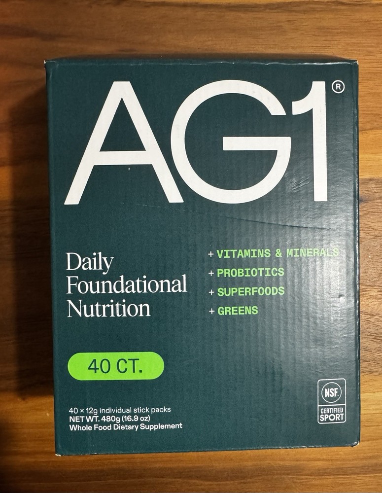 Open Box-AG1 Athletic Greens 40 x 12g Sealed Nutrition Packets expired-still OK