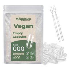 HPMC Empty Capsules Size 000-200 Clear Count Pill Capsules Empty – Plant-Base…