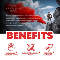 Peak Revival-X Fadogia Agrestis 1000mg, Men Testosterone Support for Muscle Stre