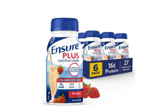 Ensure Plus Strawberry Nutrition Shake 16g Protein 8 fl oz 6 Pack Meal Drink