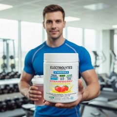 Electrolyte Complex Hydration Powder | 12 Minerals + 6 Vitamins | Strawberry