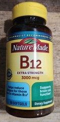 Lot Of 2 Nature Made Extra Strength Vitamin B12 3000 Mcg Softgels 60ct Exp 2/26