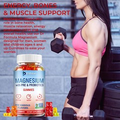 Magnesium Gummies – Sleep Support, Relieve Stress – with Prebiotics & Probiotics