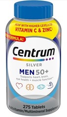 Centrum Silver MultiVitamin MultiMineral Complete Vitamin 275 Tabs Men Over 50+