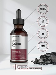 Liquid Iodine | 2 fl oz | 150 mcg | Iodine & Potassium Iodine | by Horbaach
