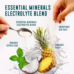 Electrolyte Powder Packets: Pineapple Coconut, 28 Servings, No Sugar, Real Fr…