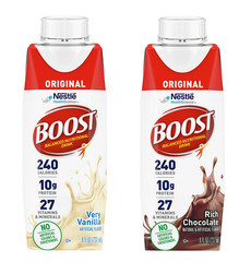 Nestlé BOOST Balanced Nutritional Drink – 8fl oz (Case of 24 ) – Vanilla or Choc