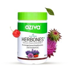 OZiva Plant Based HerBones Healthy Bones Supplement Certified Vegan – 60 Cap