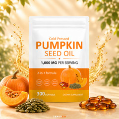 Pumpkin Seed Oil 1000mg With Saw Palmetto 300 Softgels