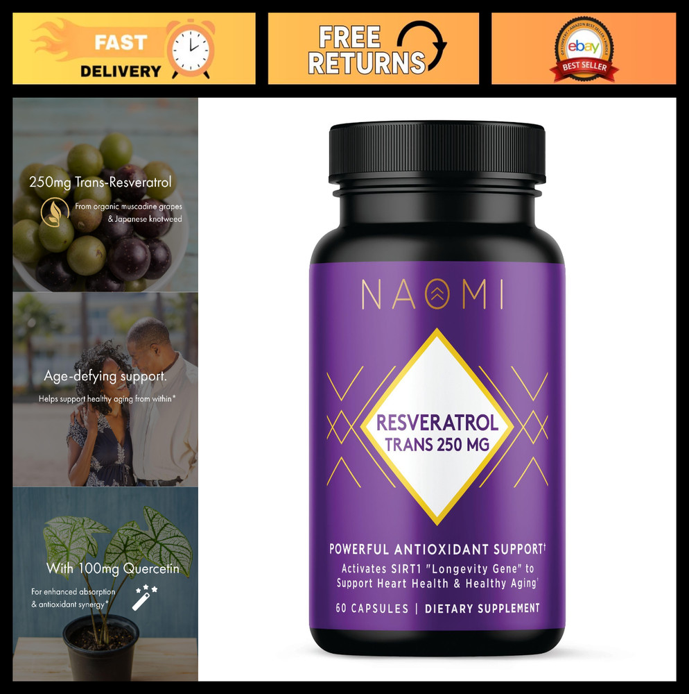 Organic Resveratrol 250mg + Quercetin – Cardiovascular Support, Antioxidant, Veg