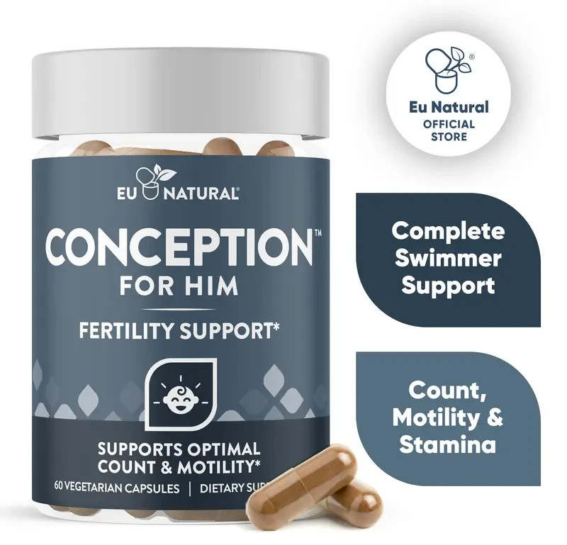 Conception For Him Fertility Support for Men, 60 Vegetarian Capsules (Overstock)