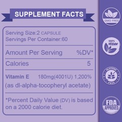 Double Strength Vitamin E Tocotrienols – 180 mg 400 IU ( 60 Capsules )