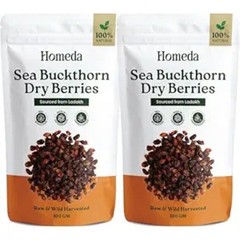 Homeda Sea Buckthorn Berry Dry – 200g_Pack of 2, Himalyan See Buck Thorn Plant